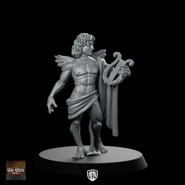 Love Messenger Cupid Miniature Winged Lyre Bard