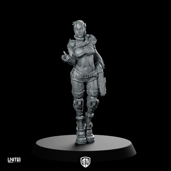 Lucym Cyberbabe Cyberpunk Miniature Female Sci-Fi Fighter