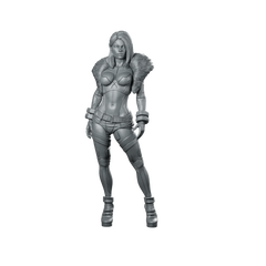 Luna Vega 01 Miniature Fur Collar Huntress Miniature 360 Spin 01