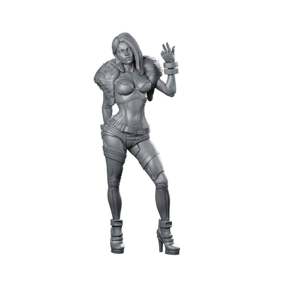 Luna Vega 02 Miniature Cyber Huntress - UNIT9 - We Print Miniatures