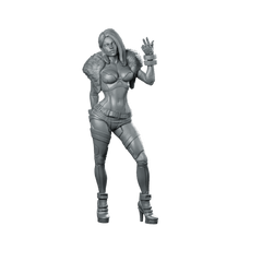 Luna Vega 02 Miniature Cyber Huntress - UNIT9 - We Print Miniatures