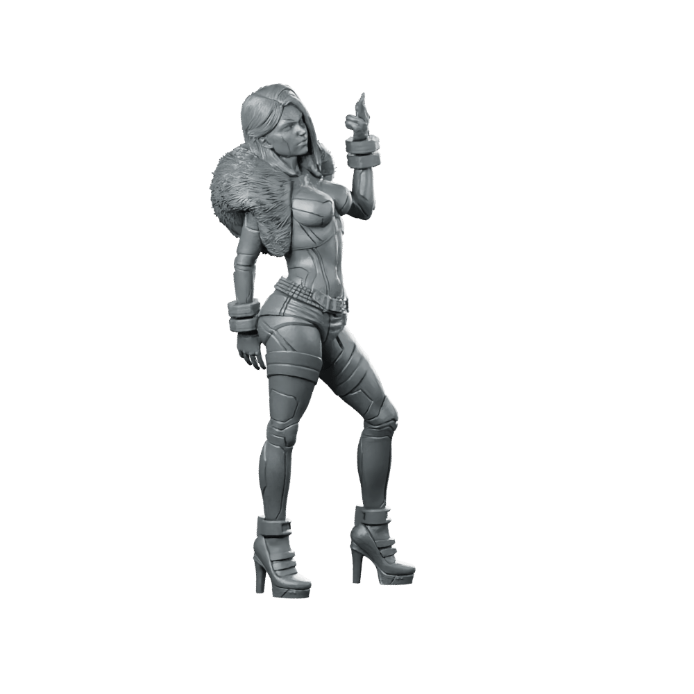 Luna Vega 02 Miniature Cyber Huntress - UNIT9 - We Print Miniatures