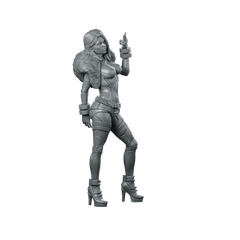 Luna Vega 02 Miniature Cyber Huntress - UNIT9 - We Print Miniatures