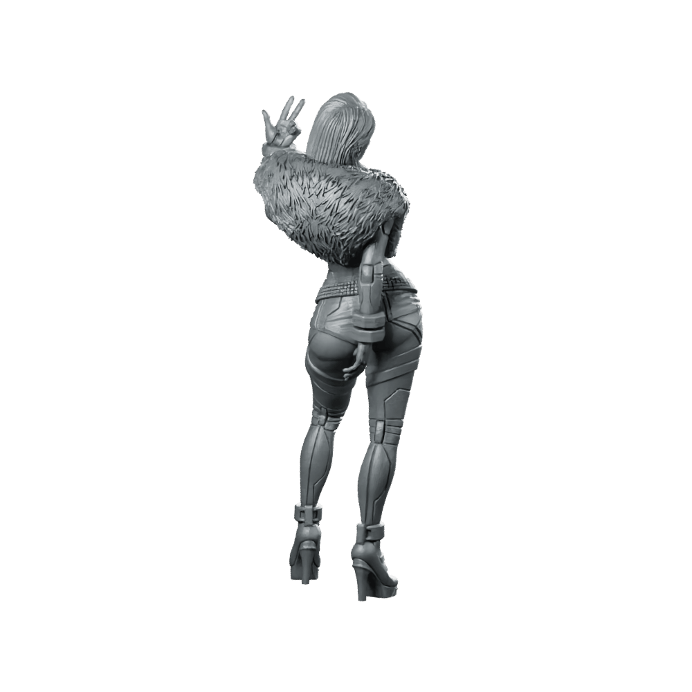 Luna Vega 02 Miniature Cyber Huntress - UNIT9 - We Print Miniatures