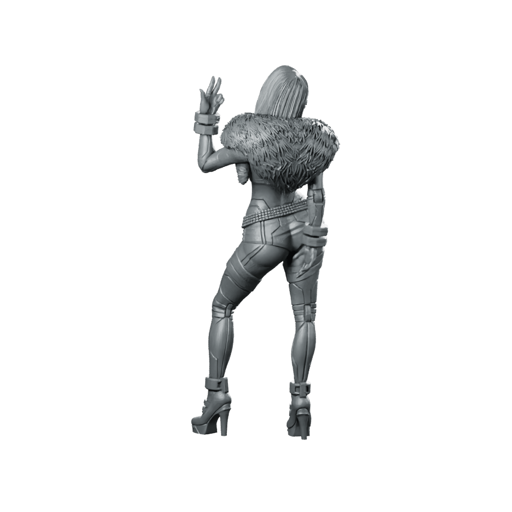 Luna Vega 02 Miniature Cyber Huntress - UNIT9 - We Print Miniatures