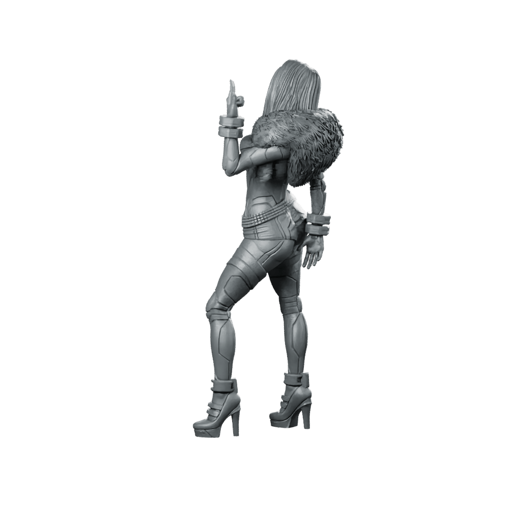 Luna Vega 02 Miniature Cyber Huntress - UNIT9 - We Print Miniatures