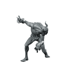 Lurking Demon Miniature Crouching Fiend Clawed Horror - CastNPlay - We Print Miniatures