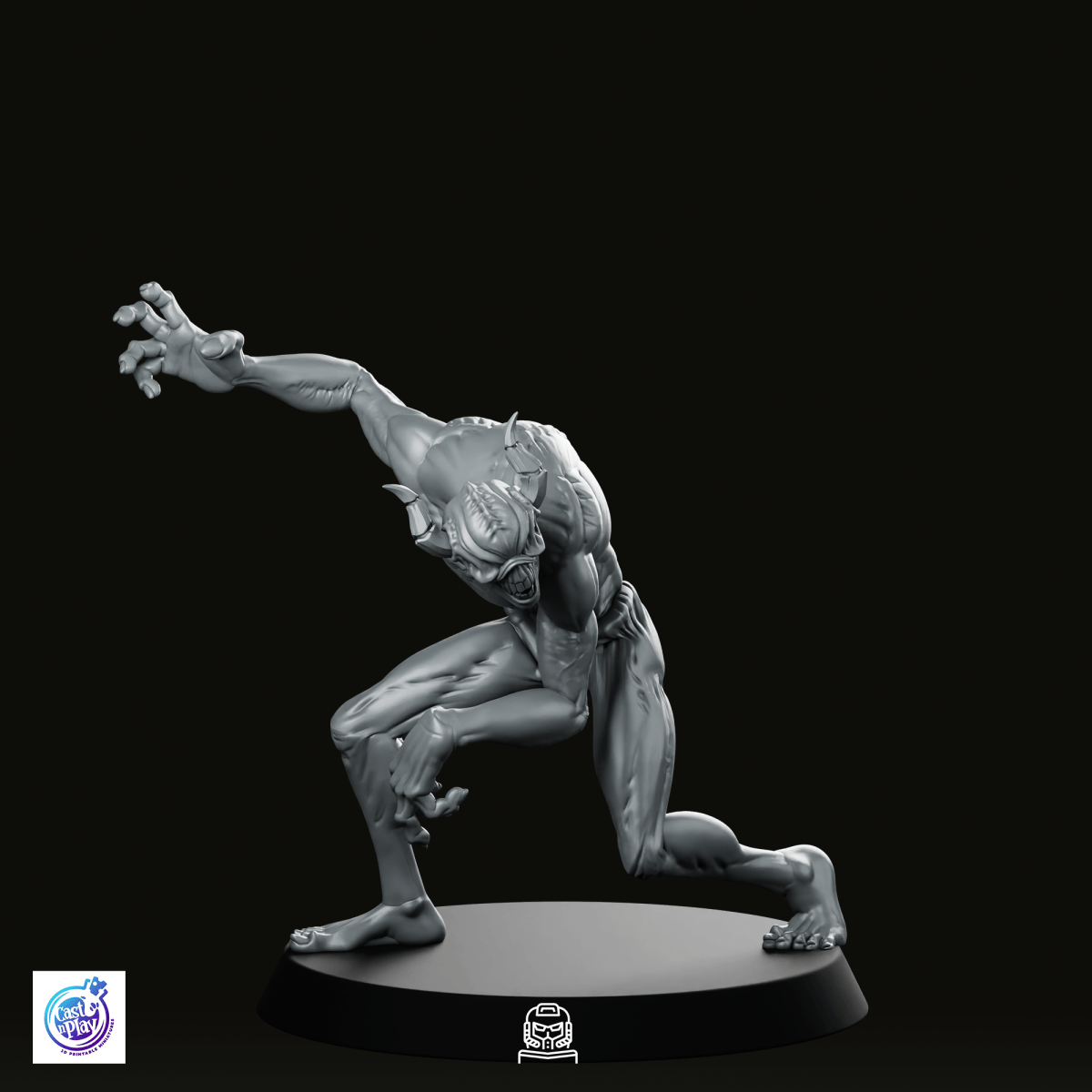 Lurking Demon Miniature - CastNPlay - We Print Miniatures