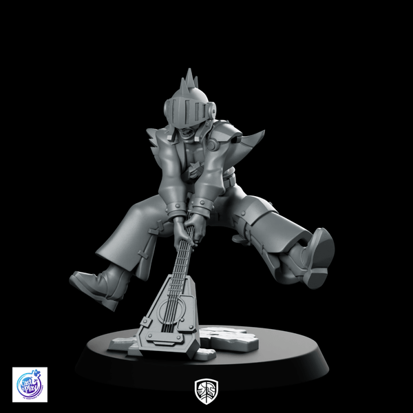 Lute Breaker Bard Miniature Armored Rocker RPG - CastNPlay - We Print Miniatures