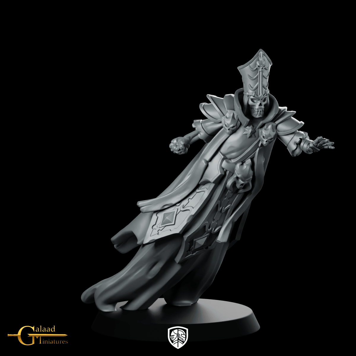 Lych 02 Miniature Undead Lich Lord Necromancer - Galaad - We Print Miniatures