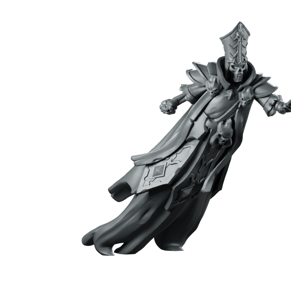 Lych 02 Miniature Undead Lich Lord Necromancer - Galaad - We Print Miniatures