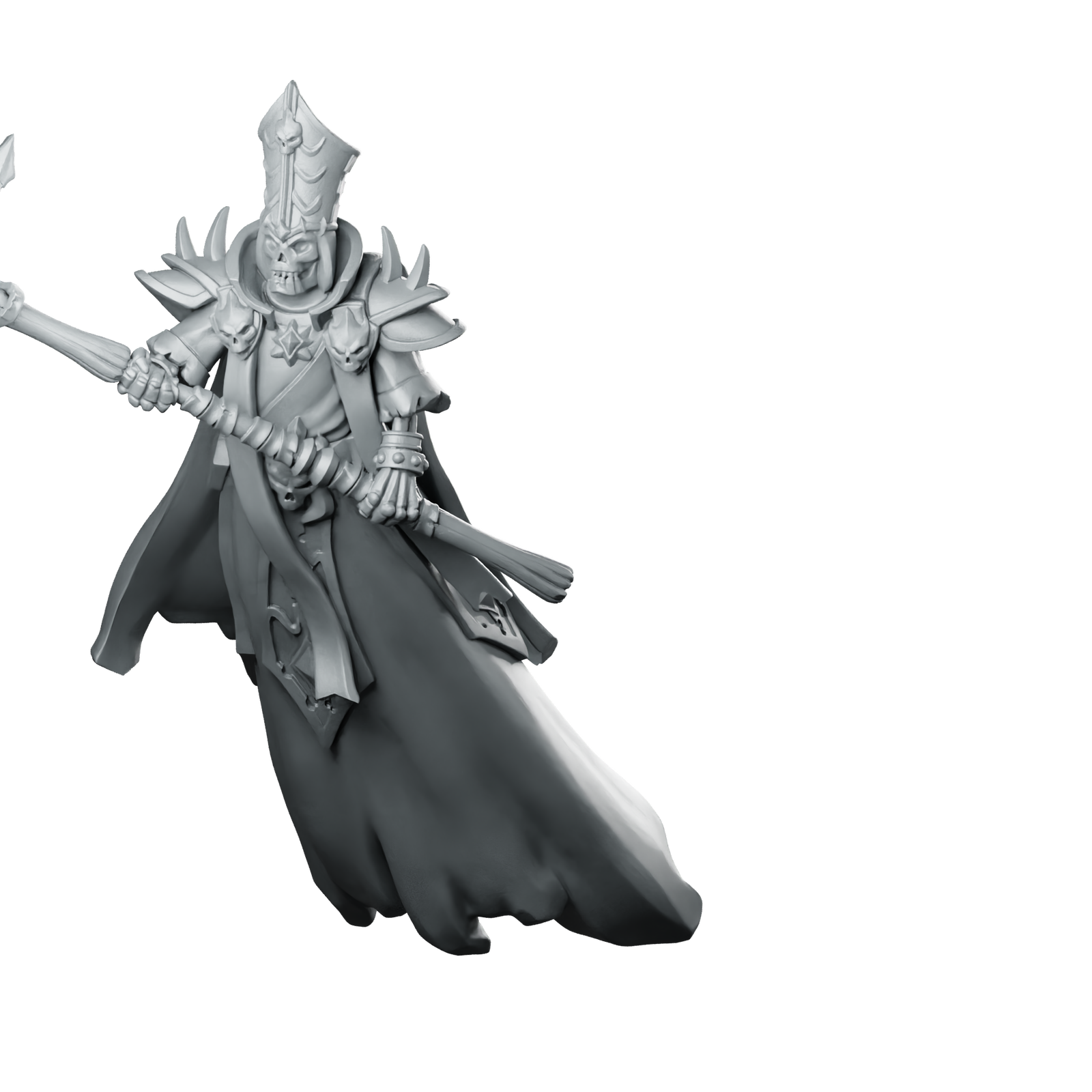 Lych 03 Miniature Undead Necromancer Lich Priest Miniature 360 Spin 01