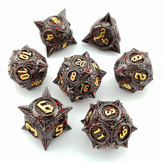 Mace of Malice | Solid Metal Dice | 7 Piece Set - Tabletop Dominion - We Print Miniatures
