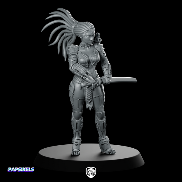 Machiko Noguchisawa Miniature Sci-Fi Armored Swordswoman Character