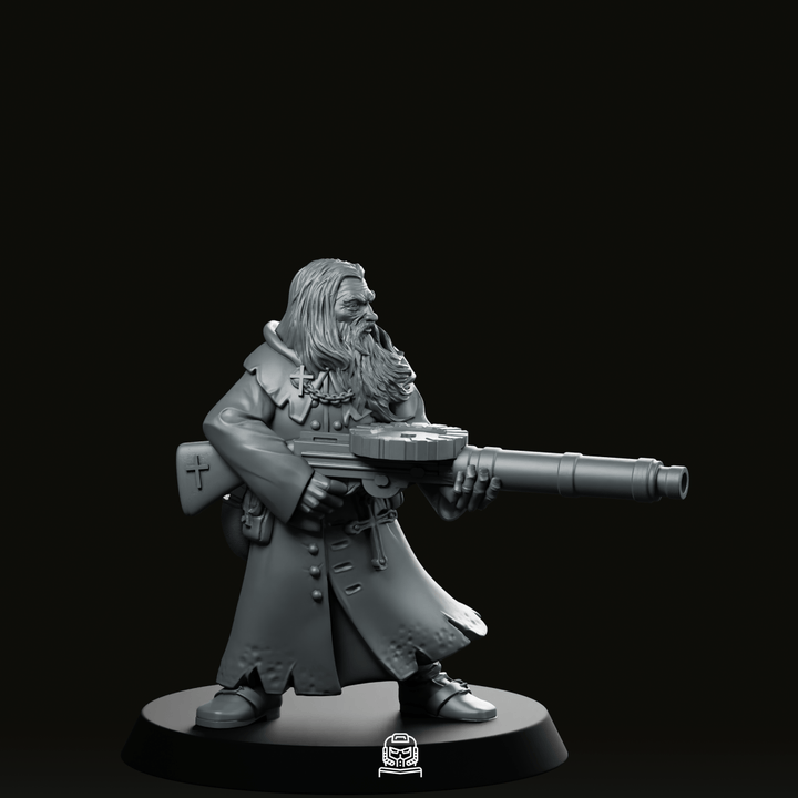 Trench Soldier Machinegun Miniature Grimdark WW1 Veteran