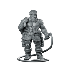 Christmas Buff Santa with Bullwhip Scifi Miniature Miniature 360 Spin 01