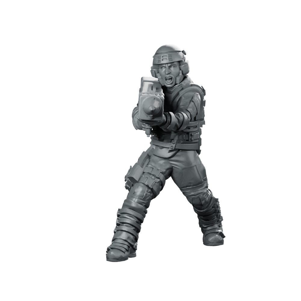 Mack Spaceborne Defender C Shock Trooper Miniature 360 Spin 01