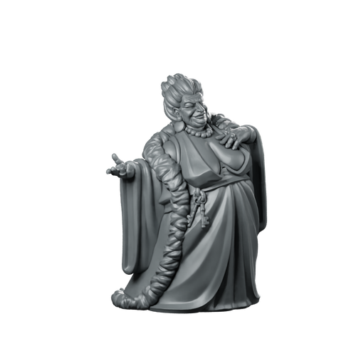 Madame Ursule Fantasy Miniature Theatrical Diva NPC Resin Miniature 360 Spin 01