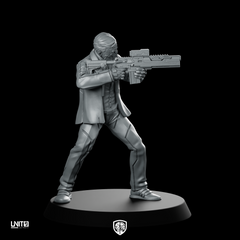 Maddox 02 Cyberpunk Miniature Tactical Rifleman Operative