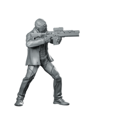 Maddox 02 Cyberpunk Miniature Tactical Rifleman Operative Miniature 360 Spin 01