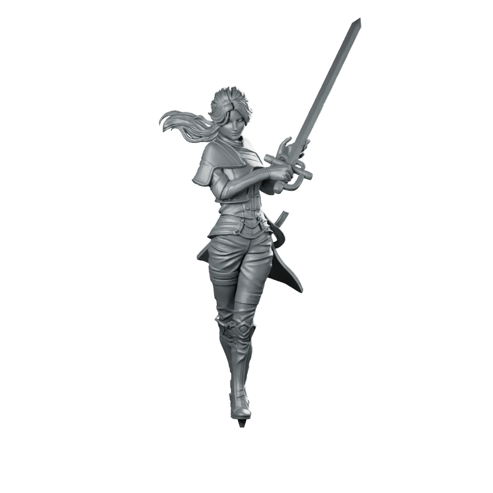 Maelle Product Render Miniature Duelist Swordfighter - RN Estudio - We Print Miniatures