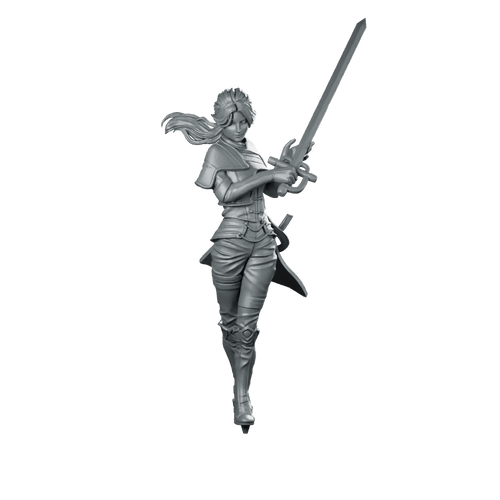 Maelle Product Render Miniature Duelist Swordfighter - RN Estudio - We Print Miniatures