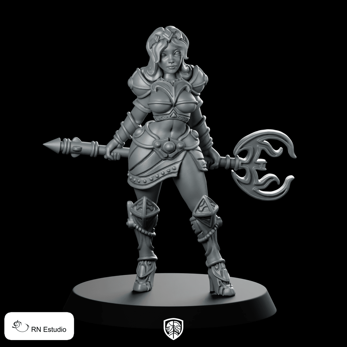 Mage Emerald Witch Miniature Female Staff Sorceress - RN Estudio - We Print Miniatures