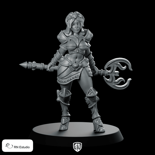 Mage Emerald Witch Miniature Female Staff Sorceress - RN Estudio - We Print Miniatures