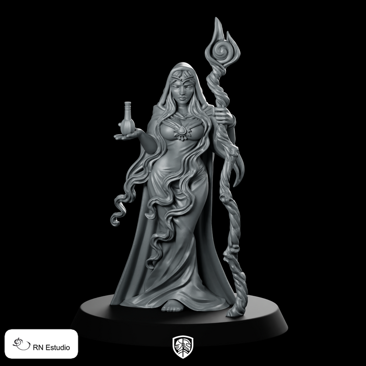 Mage Miriel LOTR Sorceress Miniature Elegant Staff Potion