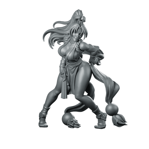 Mai Shiranui Miniature Female Ninja Fighter Hero - RN Estudio - We Print Miniatures