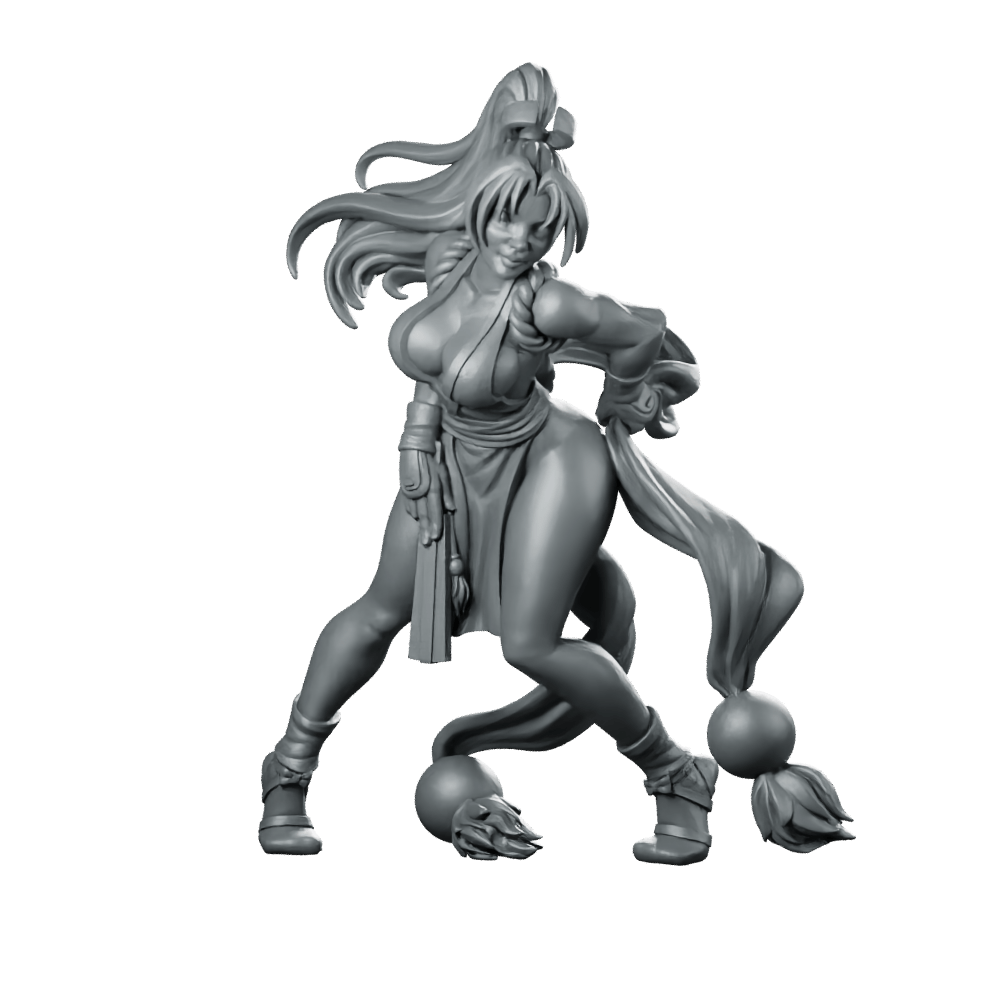 Mai Shiranui Miniature Female Ninja Fighter Hero - RN Estudio - We Print Miniatures