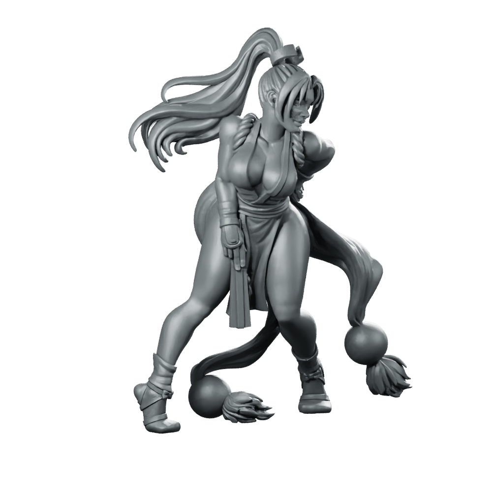 Mai Shiranui Miniature Female Ninja Fighter Hero - RN Estudio - We Print Miniatures