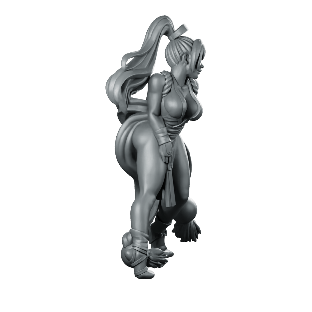 Mai Shiranui Miniature Female Ninja Fighter Hero - RN Estudio - We Print Miniatures
