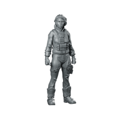 Maisie Cyber Citizen Cyberpunk Miniature Sci-Fi Pilot Miniature 360 Spin 01