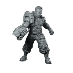 Barry Mcguffin IronFist Soldier Miniature Sci-Fi Bionic Hero Miniature 360 Spin 01