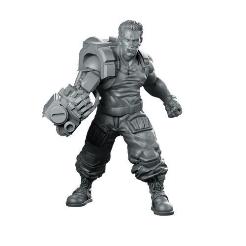 Barry Mcguffin IronFist Soldier Miniature Sci-Fi Bionic Hero Miniature 360 Spin 01