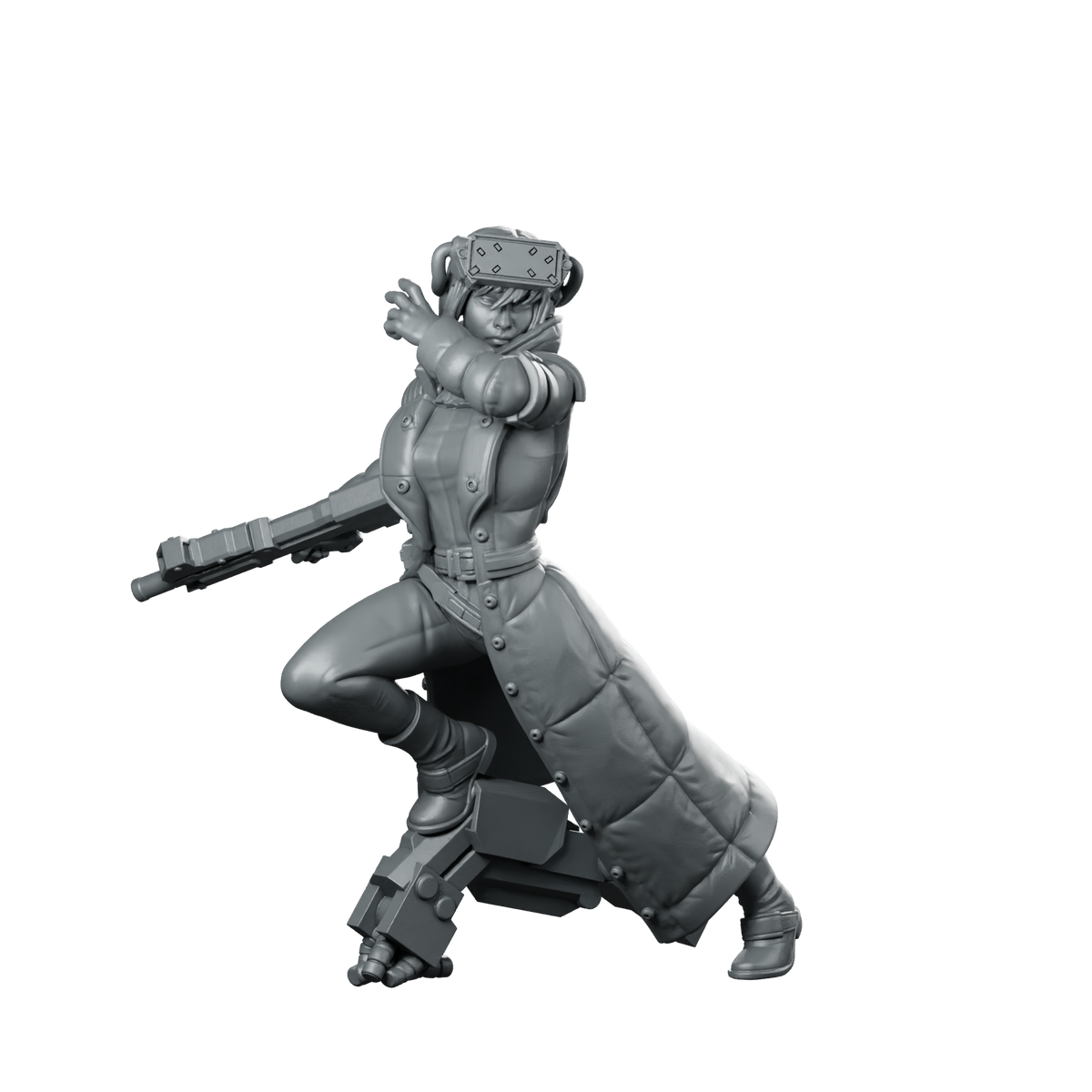 Major Kurogane V2 Miniature Sci Fi Female Miniature 360 Spin 01