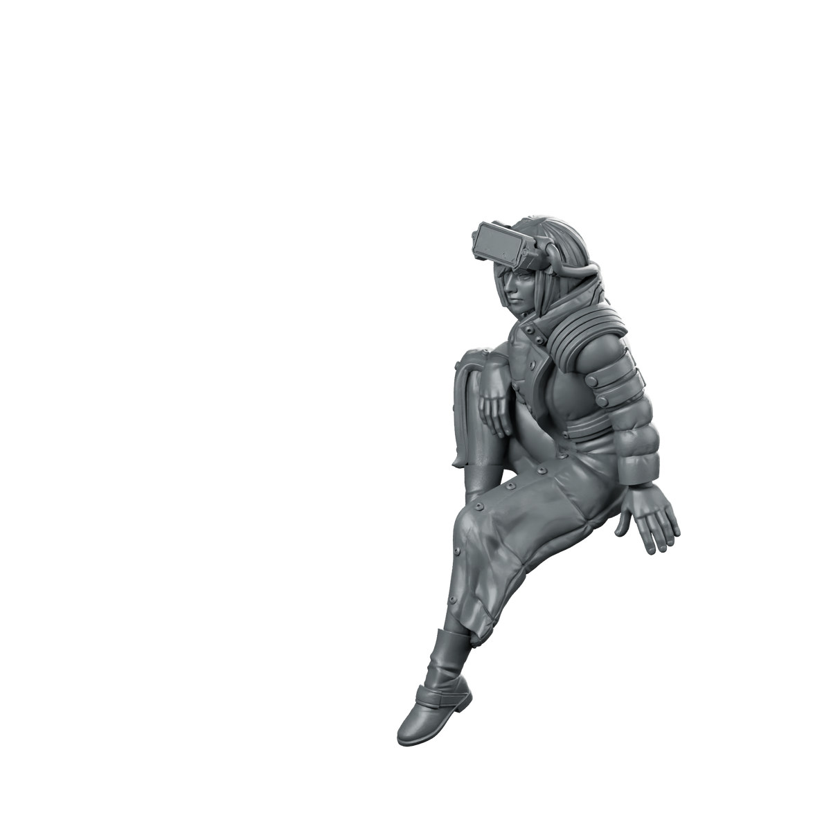 Major Kurogane V3 Miniature Seated Female Pilot Miniature 360 Spin 01