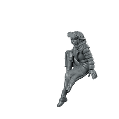 Major Kurogane V3 Miniature Seated Female Pilot Miniature 360 Spin 01