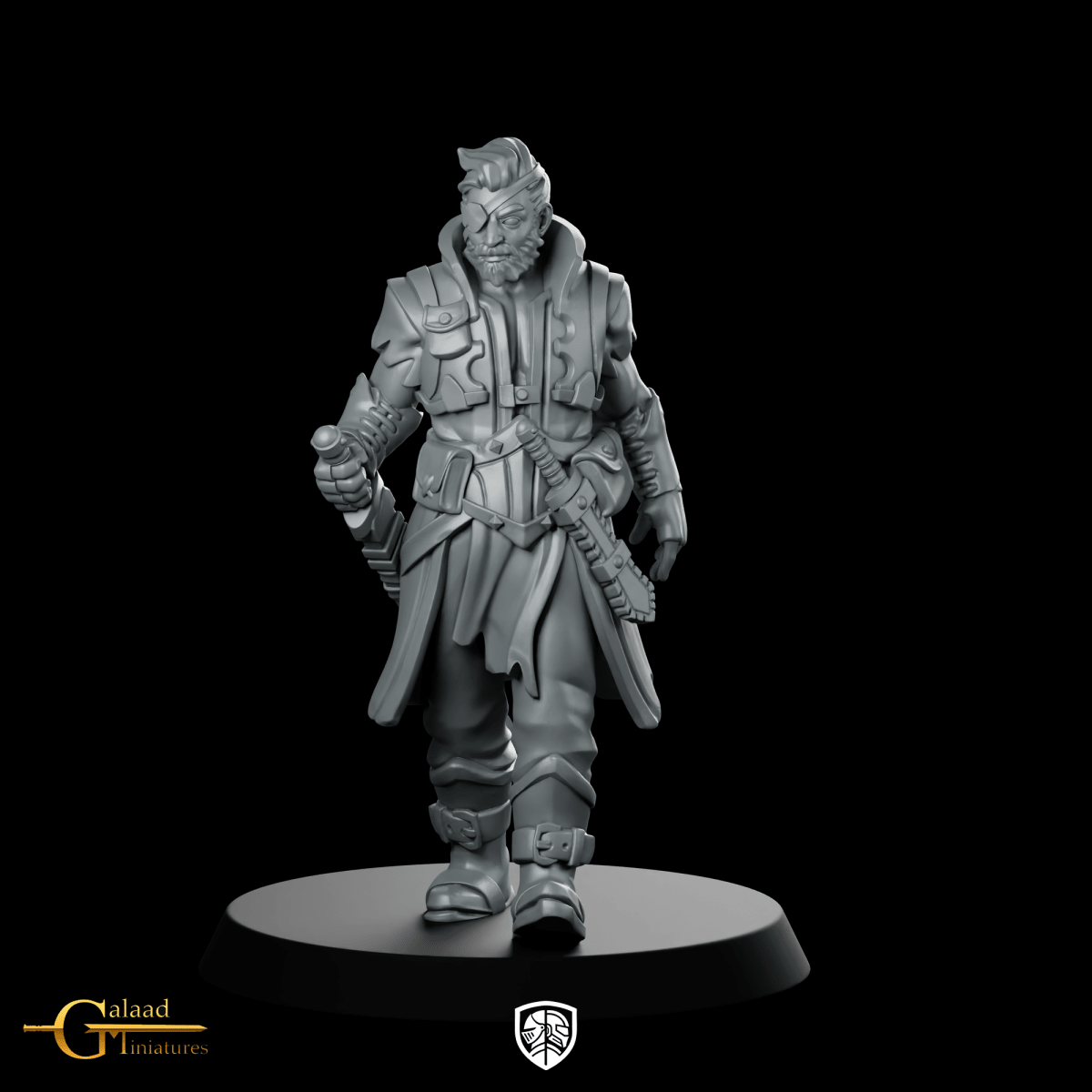 Male 01 Miniature Rogue Adventurer - Galaad - We Print Miniatures