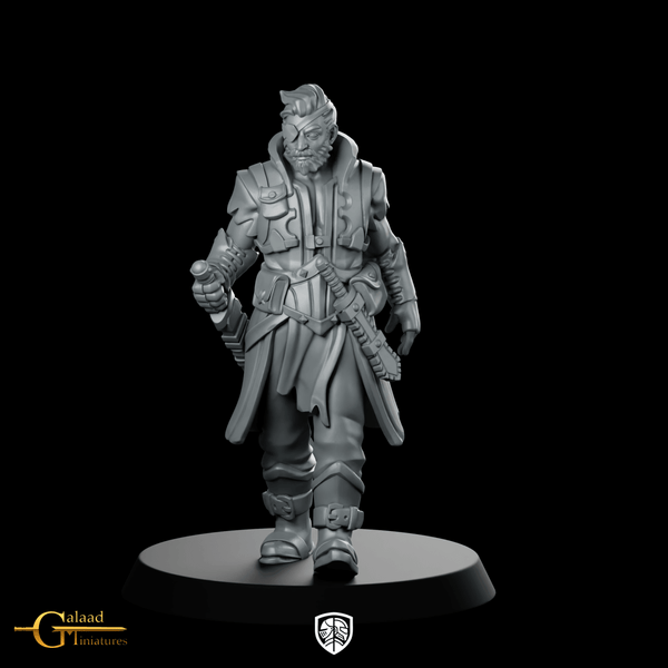 Male 01 Miniature Rogue Adventurer - Galaad - We Print Miniatures