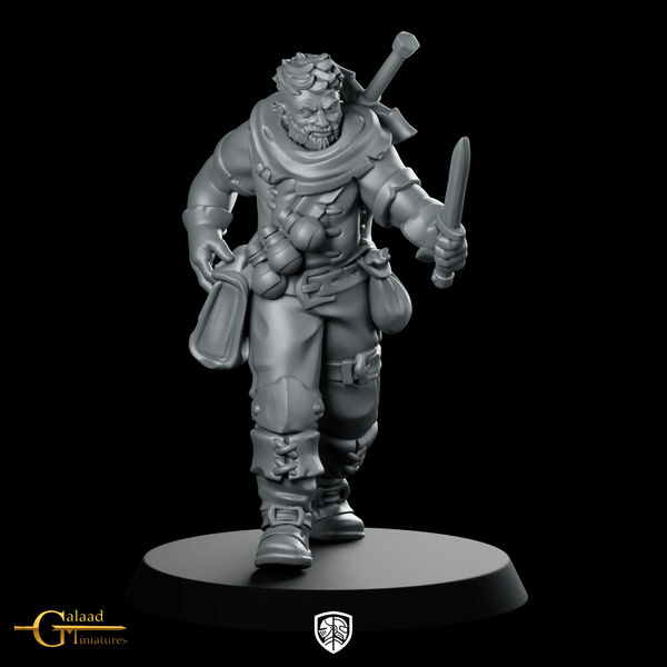 Male Bandit 01 Miniature Adventurer Rogue - Galaad - We Print Miniatures