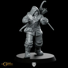 Male Bandit 03 Miniature Hooded Ranger Archer - Galaad - We Print Miniatures