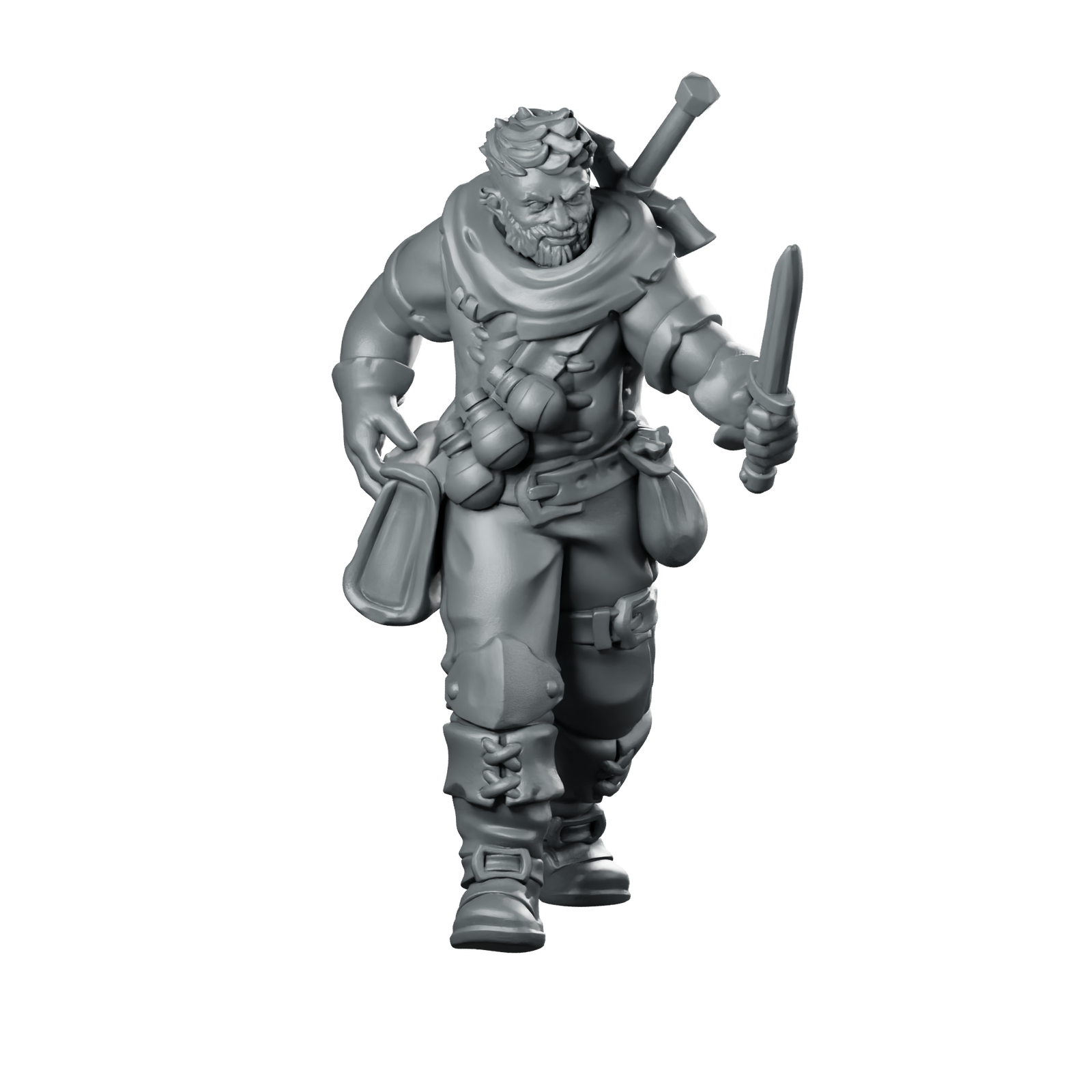 Male Bandit 01 Miniature Adventurer Rogue Miniature 360 Spin 01