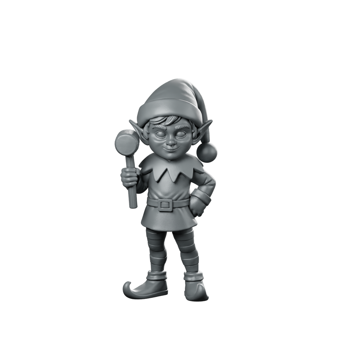 Male Christmas Elf With Mallet Miniature Toymaker Miniature 360 Spin 01