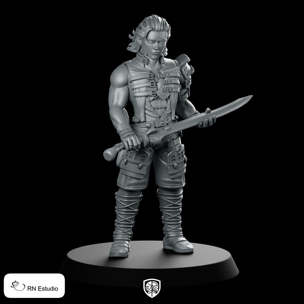 Male Hero Basch Fighter Miniature Sword Warrior