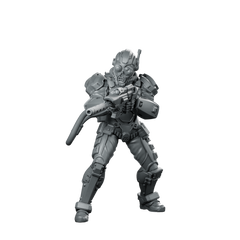 Male Human Covert Operative Agent 3 Cyborg Miniature 360 Spin 01