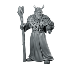 Male Human Druid With Staff Miniature Antlered Miniature 360 Spin 01