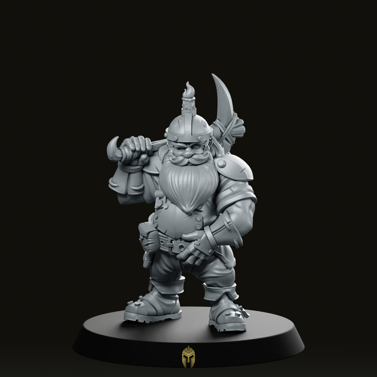 Male Miner Gruvar Miniature - CastNPlay - We Print Miniatures