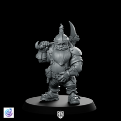 Male Miner Gruvar Miniature Dwarf Pickaxe NPC
